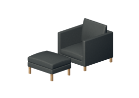 Divani 3D - Composizione per salotto - Ikea - Karlstad 