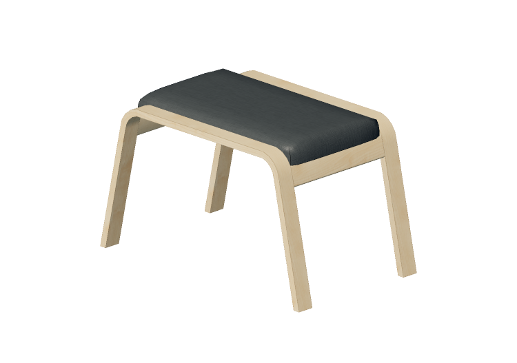 Divani 3D - Poggiapiedi in tessuto - Ikea - Poang - IKEA Divani 3D - Poggiapiedi in tessuto - Ikea - Poang - IKEA