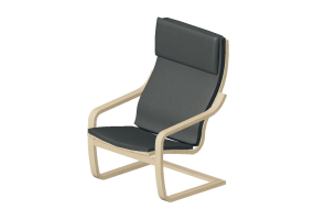 Chairs and Sofas 3D - Fabric armchair - Ikea - Poang