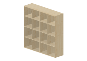 3D Bookshelves and Containers - Wooden bookshelf - Ikea - Expedit