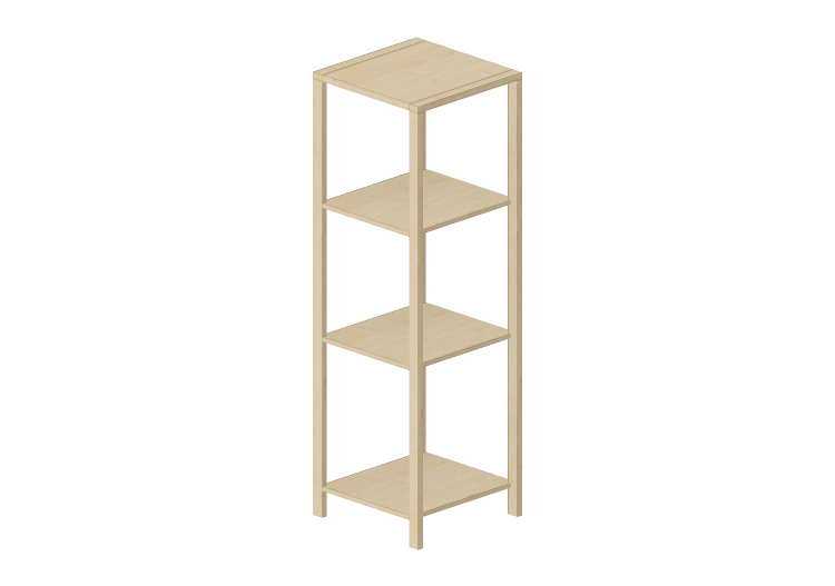 Bibliothèque 3D - Étagère en bois - Ikea - Albert - IKEA Bibliothèque 3D - Étagère en bois - Ikea - Albert - IKEA