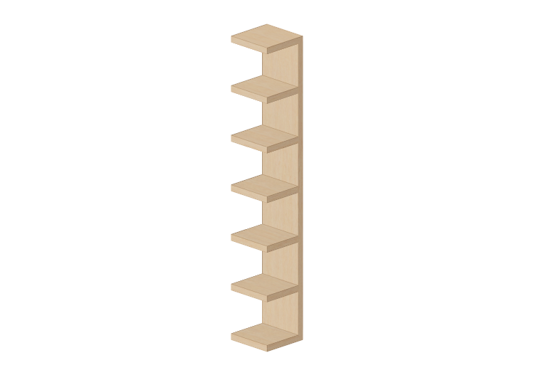 3D Bücherregal und Behälter - Regal aus Holz - Ikea - Lack... 3D Bücherregal und Behälter - Regal aus Holz - Ikea - Lack...