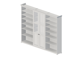 Librerías y Contenedores 3D - Composición de librerías de madera lacada - Ikea - Liatorp