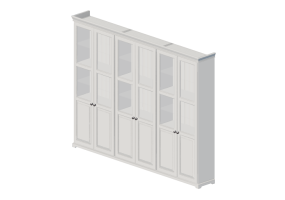 Biblioth&egrave;que 3D - Composition de biblioth&egrave;ques en bois laqu&eacute; - Ikea - Liatorp