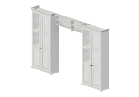 Librerie 3D - Composizione di librerie in legno laccato - Ikea - Liatorp