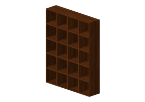 3D Bookshelves and Containers - Wooden bookcase - Ikea - Markor