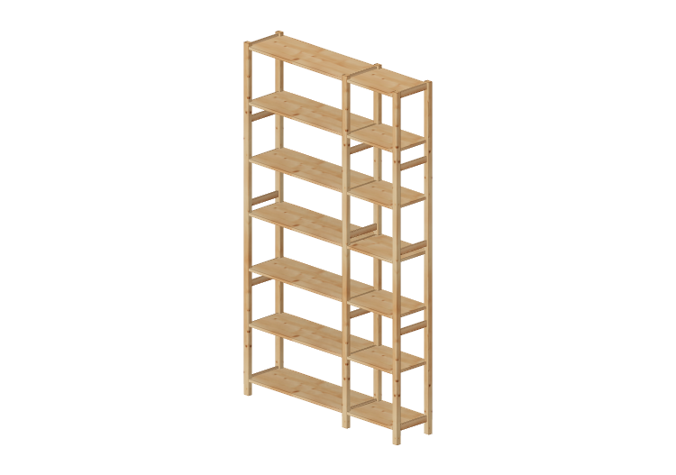 Bibliothèque 3D - Combinaison d'étagères - Ikea - Ivar -... Bibliothèque 3D - Combinaison d'étagères - Ikea - Ivar -...