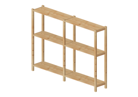 3D Bookshelves and Containers - Shelf composition - Ikea - Ivar