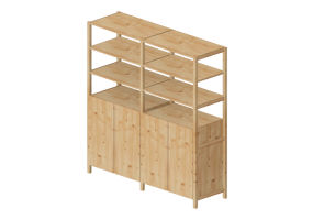 3D B&uuml;cherregal und Beh&auml;lter - Komposition Regale - Ikea - Ivar