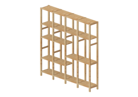 Biblioth&egrave;que 3D - Combinaison d'&eacute;tag&egrave;res - Ikea - Ivar