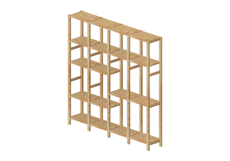 Bibliothèque 3D - Combinaison d'étagères - Ikea - Ivar -... Bibliothèque 3D - Combinaison d'étagères - Ikea - Ivar -...