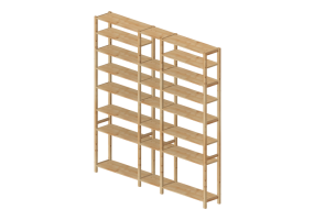 3D Bookshelves and Containers - Shelf composition - Ikea - Ivar