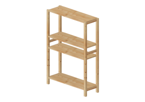 Librer&iacute;as y Contenedores 3D - Estanter&iacute;a de madera - Ikea - Ivar