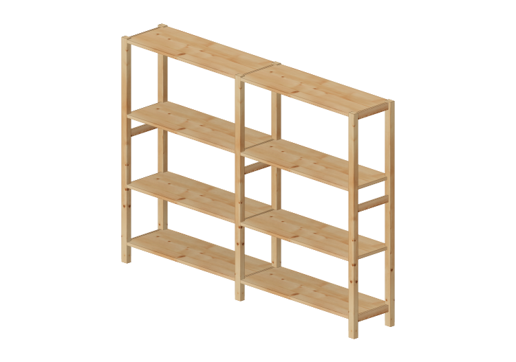 Librerías y Contenedores 3D - Estantería de madera - Ikea -... Librerías y Contenedores 3D - Estantería de madera - Ikea -...