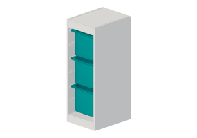 Biblioth&egrave;que 3D - Combinaison avec bacs - Ikea - Trofast