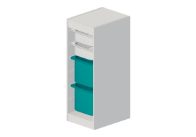 Biblioth&egrave;que 3D - Combinaison avec bacs - Ikea - Trofast