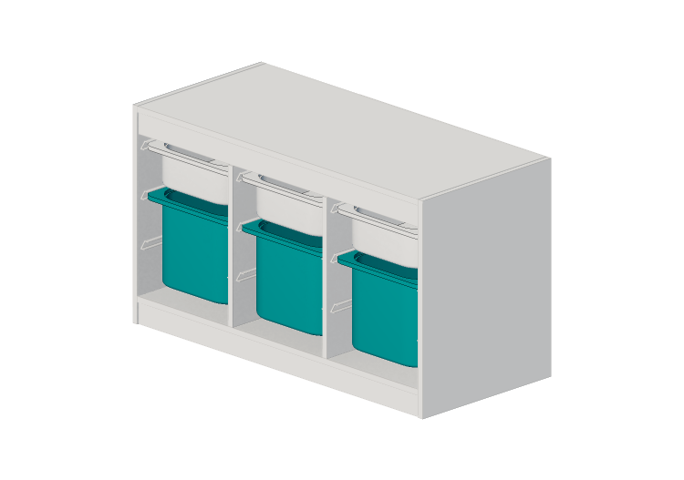 Librerie 3D - Composizione con contenitori - Ikea - Trofast... Librerie 3D - Composizione con contenitori - Ikea - Trofast...