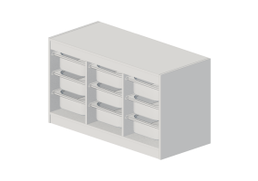 Biblioth&egrave;que 3D - Combinaison avec bacs - Ikea - Trofast