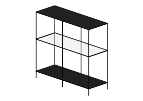 3D Bookshelves and Containers - Metallic storage shelf - Ikea - Vittsj&ouml;