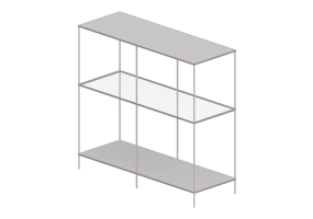 3D B&uuml;cherregal und Beh&auml;lter - Regal aus Metall - Ikea - Vittsj&ouml;