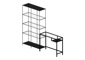 3D Bookshelves and Containers - Furniture composition - Ikea - Vittsj&ouml;