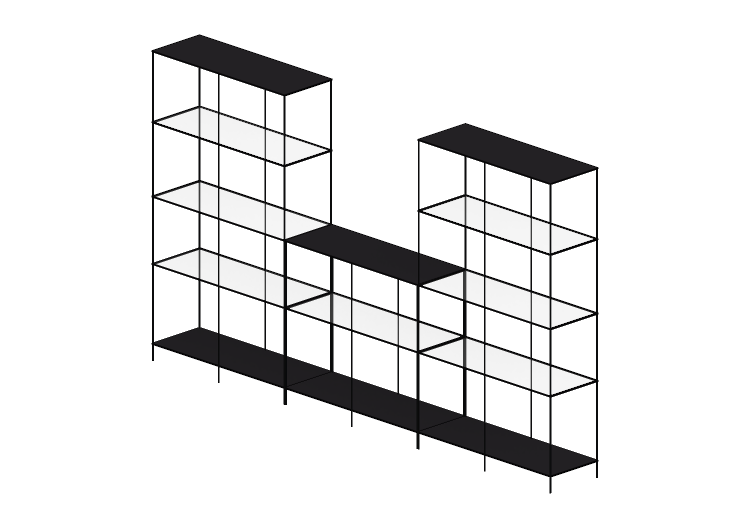 3D Bücherregal und Behälter - Komposition Regale - Ikea -... 3D Bücherregal und Behälter - Komposition Regale - Ikea -...