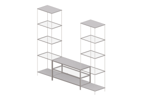 Estantes 3D - Composi&ccedil;&atilde;o para TV - Ikea - Vittsj&ouml;
