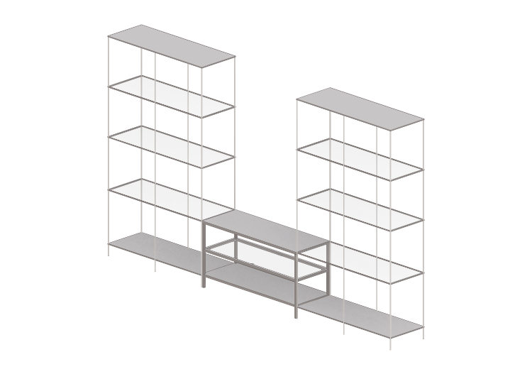 Librerías y Contenedores 3D - Composición para TV - Ikea -... Librerías y Contenedores 3D - Composición para TV - Ikea -...