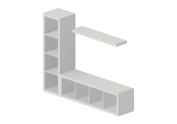 Bibliothèque 3D - Combinaison pour salon - Ikea - Kallax -... Bibliothèque 3D - Combinaison pour salon - Ikea - Kallax -...