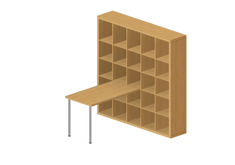 3D Bücherregal und Behälter - Schreibtischkombination -... 3D Bücherregal und Behälter - Schreibtischkombination -...