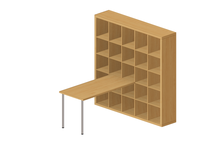 Librerías y Contenedores 3D - Composición con escritorio -... Librerías y Contenedores 3D - Composición con escritorio -...