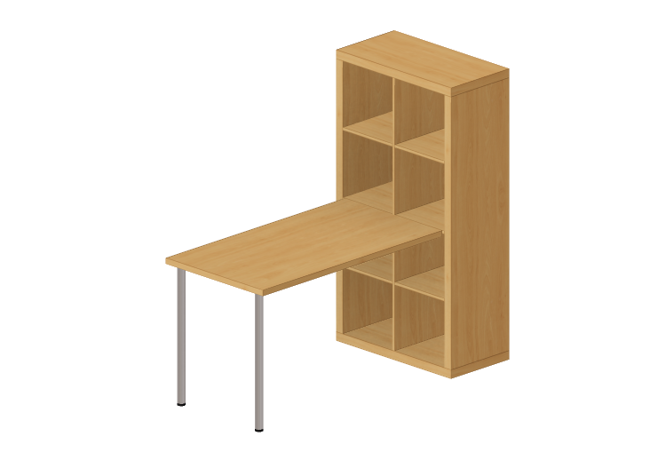 Estantes 3D - Composição c/ escrivaninha - Ikea - Kallax -... Estantes 3D - Composição c/ escrivaninha - Ikea - Kallax -...