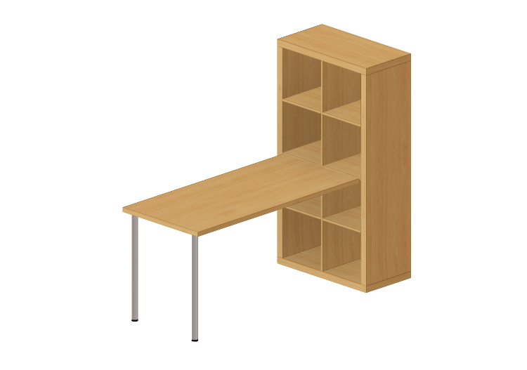 3D Bücherregal und Behälter - Schreibtischkombination -... 3D Bücherregal und Behälter - Schreibtischkombination -...