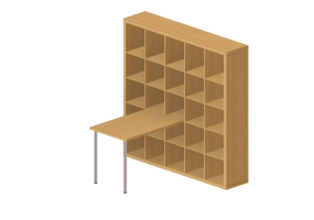 Estantes 3D - Composi&ccedil;&atilde;o c/ escrivaninha - Ikea - Kallax - Linnmon