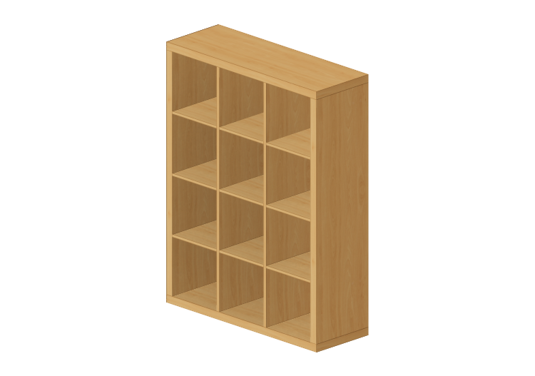 Librerías y Contenedores 3D - Estantería de madera - Ikea -... Librerías y Contenedores 3D - Estantería de madera - Ikea -...
