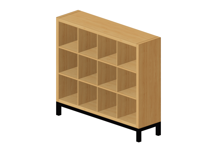 3D Bücherregal und Behälter - Regal aus Holz - Ikea -... 3D Bücherregal und Behälter - Regal aus Holz - Ikea -...