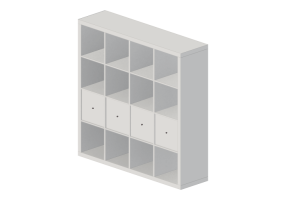 3D Bookshelves and Containers - Shelf in lacquered wood - Ikea - Kallax
