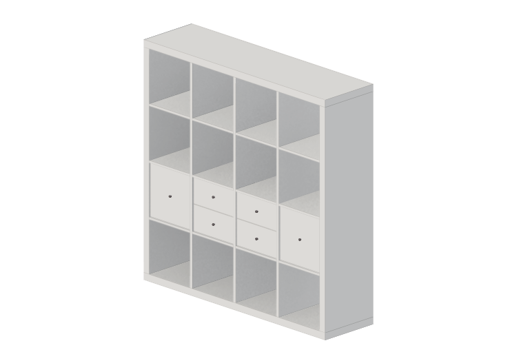 Estantes 3D - Estante de madeira envernizada - Ikea -... Estantes 3D - Estante de madeira envernizada - Ikea -...