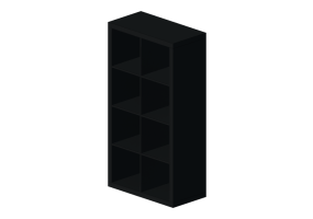 Librerie 3D - Scaffale in legno laccato - Ikea - Kallax