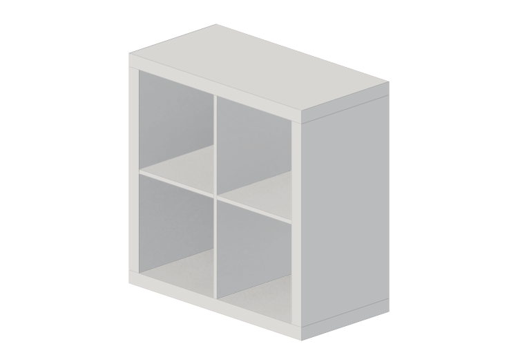 Librerie 3D - Scaffale in legno laccato - Ikea - Kallax -... Librerie 3D - Scaffale in legno laccato - Ikea - Kallax -...