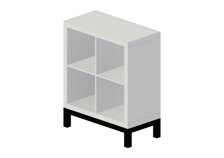 Estantes 3D - Estante de madeira envernizada - Ikea -... Estantes 3D - Estante de madeira envernizada - Ikea -...