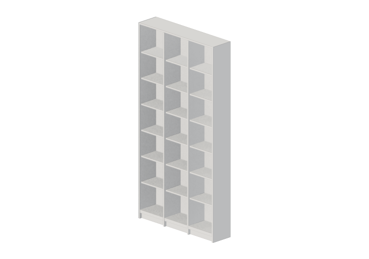 Librerías y Contenedores 3D - Librería de madera lacada -... Librerías y Contenedores 3D - Librería de madera lacada -...