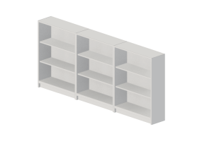 3D Bookshelves and Containers - Lacquered wood bookcase - Ikea - Billy