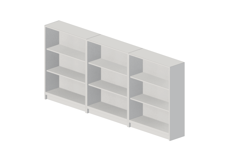 Librerie 3D - Libreria in legno laccato - Ikea - Billy -... Librerie 3D - Libreria in legno laccato - Ikea - Billy -...