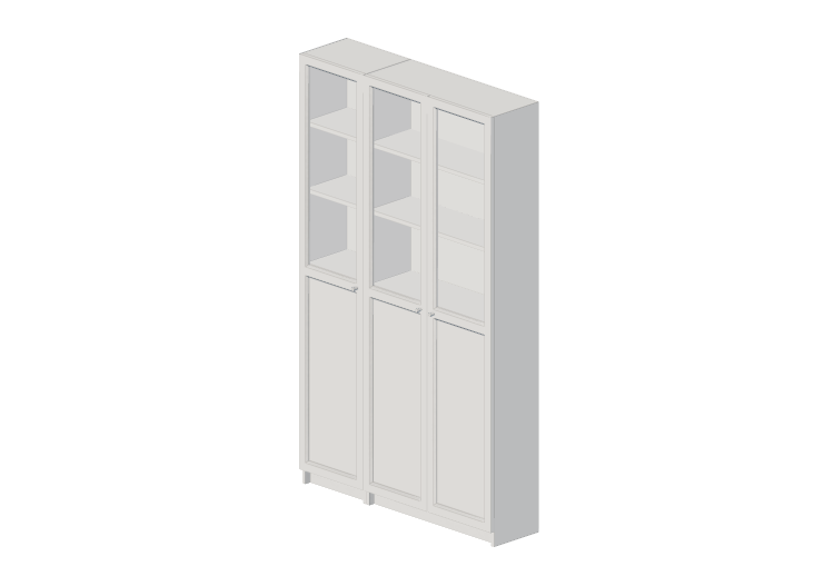Librerie 3D - Libreria con ante in legno laccato - Ikea -... Librerie 3D - Libreria con ante in legno laccato - Ikea -...