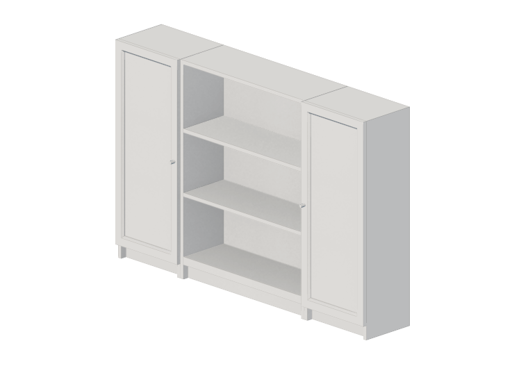 Librerías y Contenedores 3D - Librería con puertas de... Librerías y Contenedores 3D - Librería con puertas de...