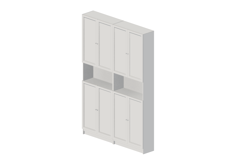 Librerie 3D - Libreria con ante in legno laccato - Ikea -... Librerie 3D - Libreria con ante in legno laccato - Ikea -...