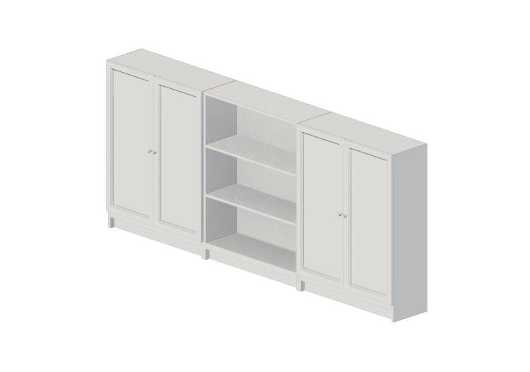 Librerías y Contenedores 3D - Librería con puertas de... Librerías y Contenedores 3D - Librería con puertas de...