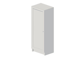 3D Bookshelves and Containers - Bookcase with lacquered wooden door - Ikea - Billy - Oxberg