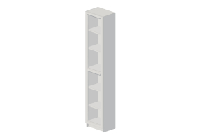 Librerie 3D - Libreria con anta in legno laccato - Ikea - Billy - Oxberg